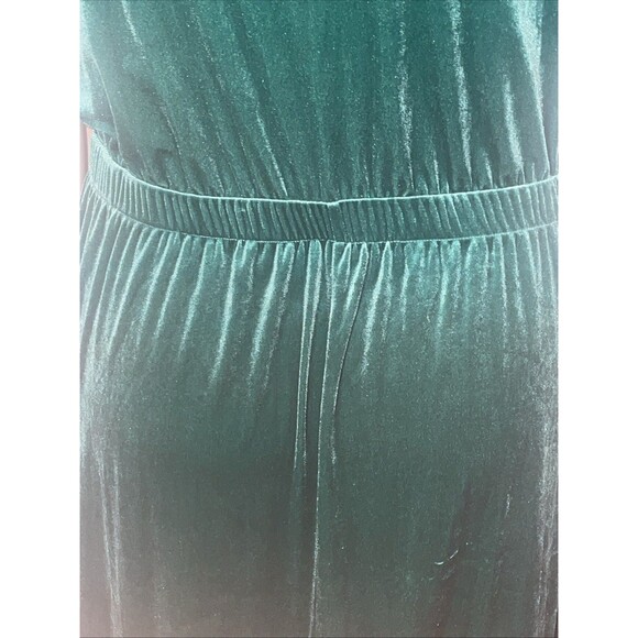Terra & Sky Dress Womens 3X Velvet Green Midi Stretch Plus Size Holiday Classic - Picture 11 of 11